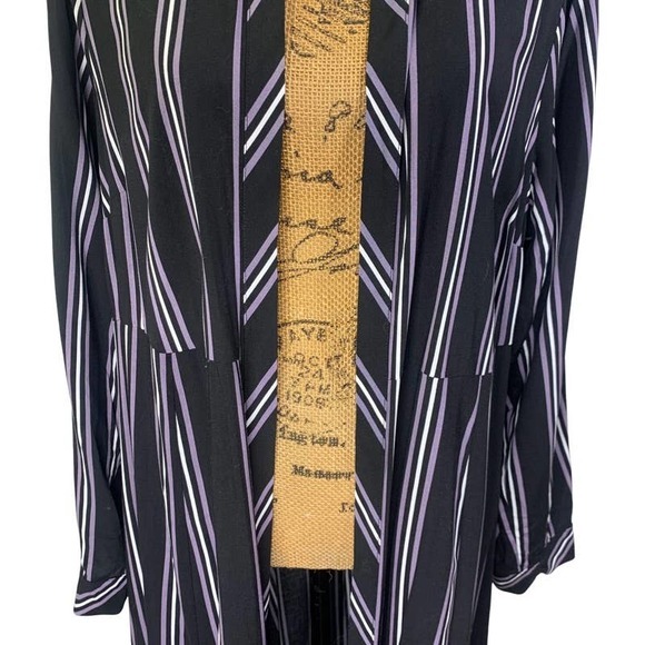 TORRID Open Front Challis Striped Maxi Kimono Duster - Picture 8 of 16